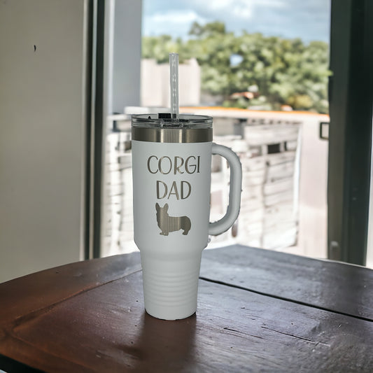 40 oz Corgi Dad Travel Mug